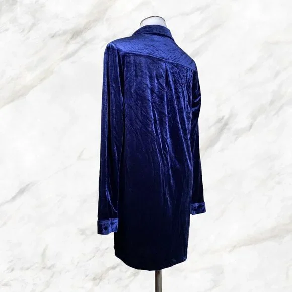 Superdown Yella Velvet Mini Dress in Navy - Picture 7 of 10